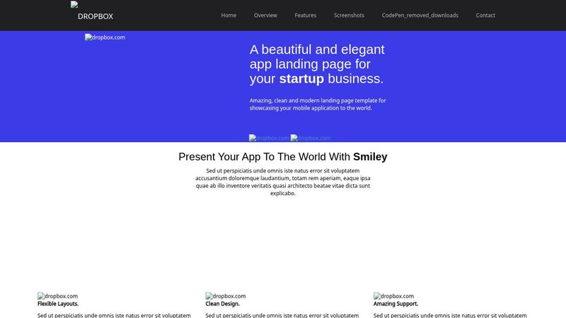single page responsive