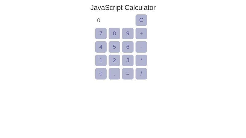 JavaScript Calculator