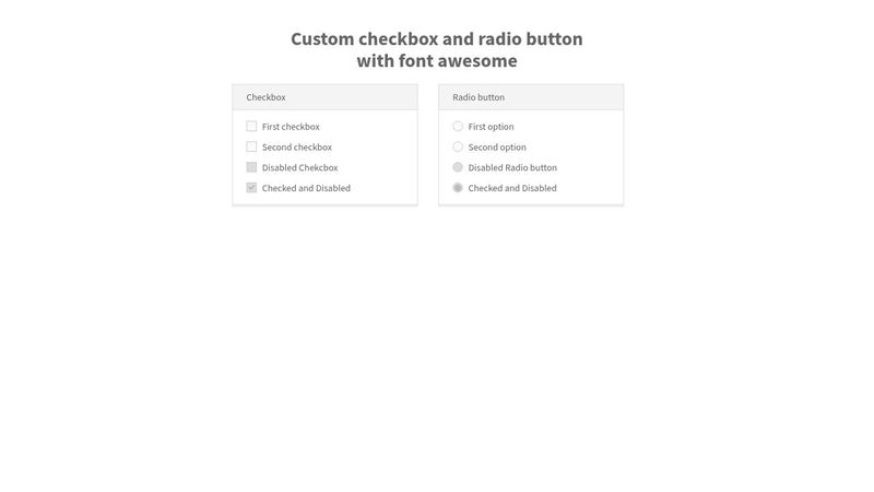 Custom checkbox with icon font