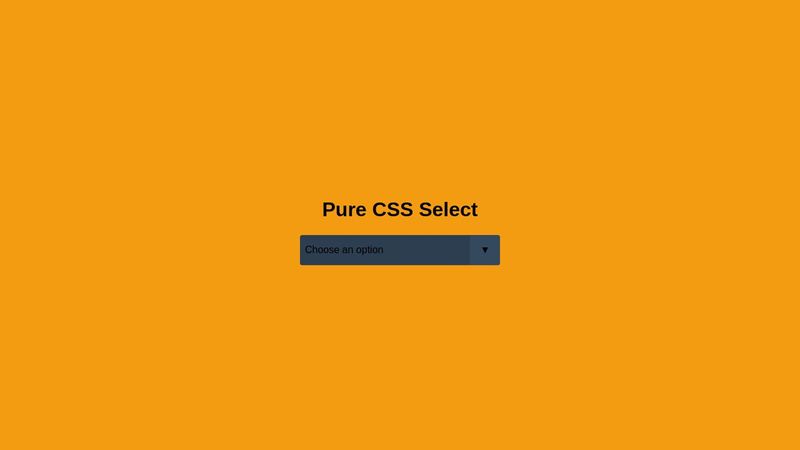 Pure CSS Select