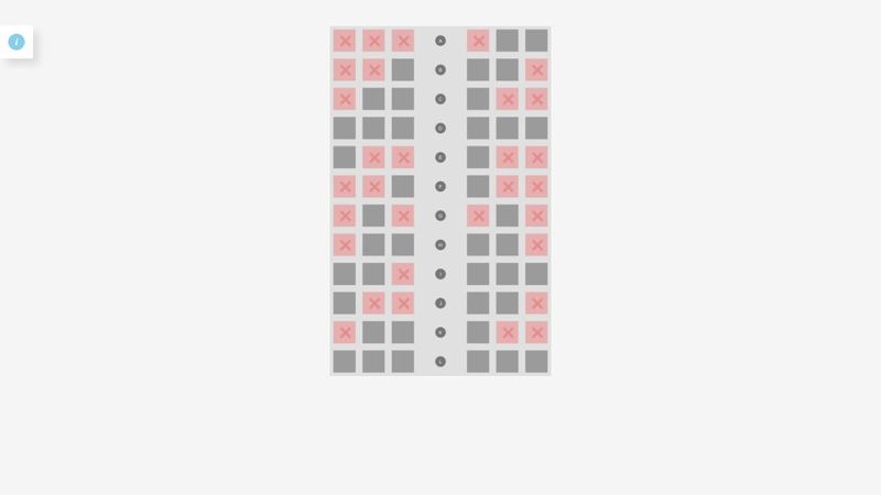 CSS 3D Seat Map for Flights