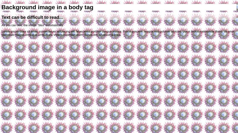 HTML background image