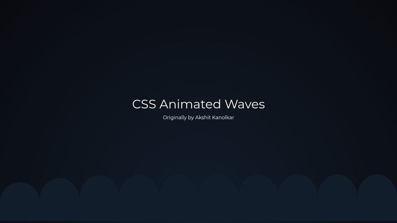 Pure CSS Wave Effect