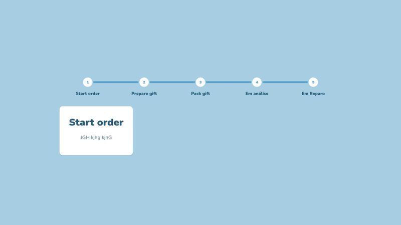 FORK CSS only order process steps