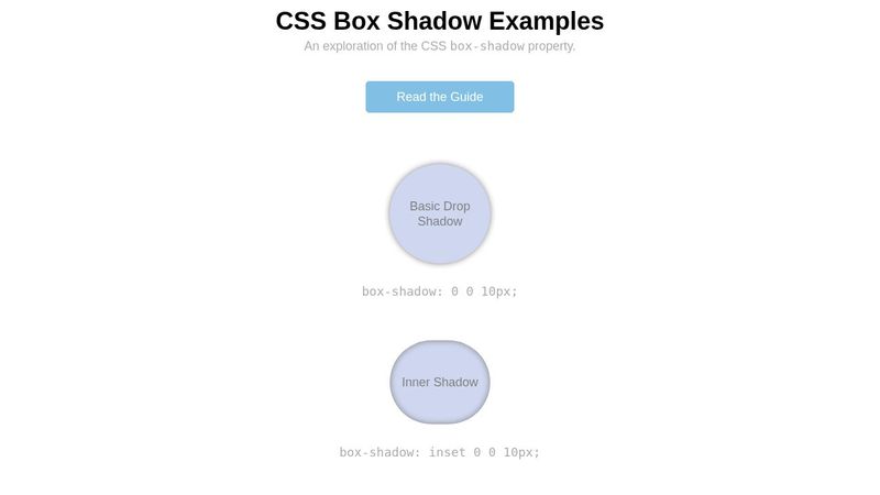 CSS Box Shadow Examples