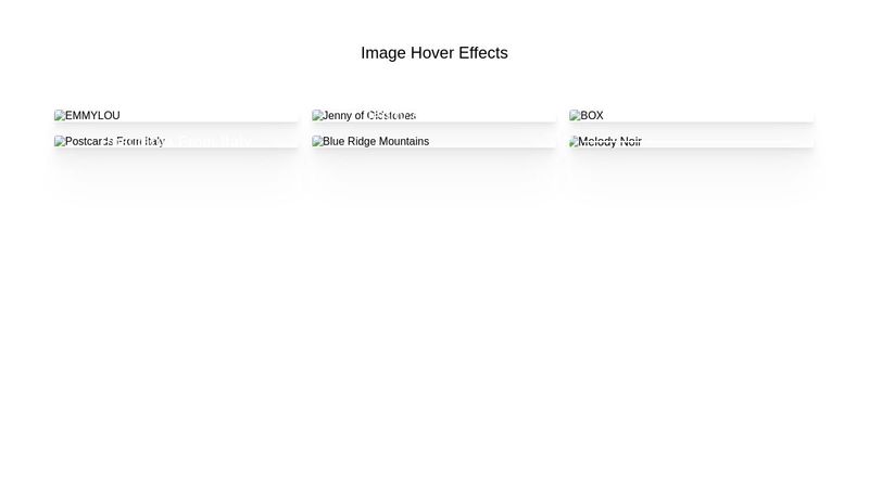 CSS Image Hover Effects