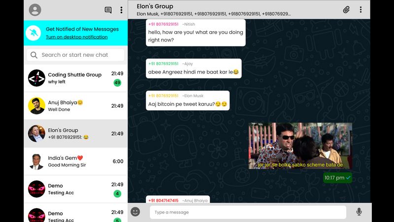 Whatsapp Web Layout Clone