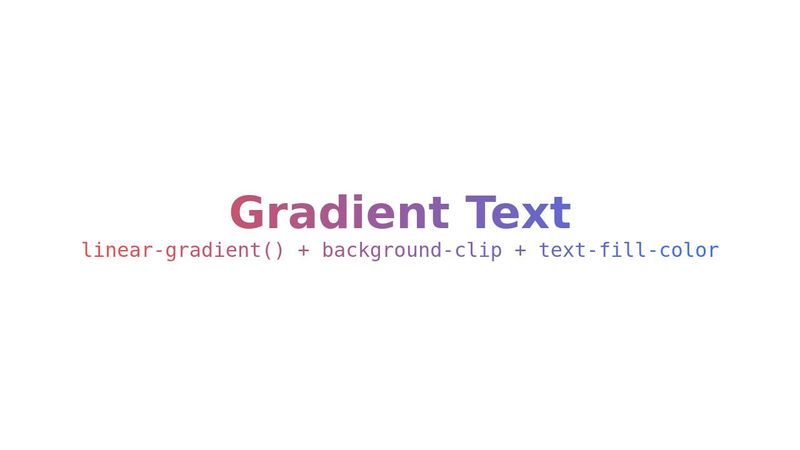 CSS Gradient Text