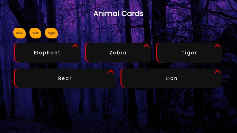 Animal Cards (only HTML & CSS )