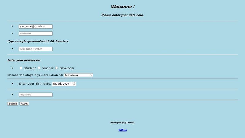 Registration Form Template