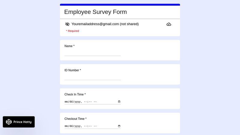 Survey form Pure CSS - Prince Hatty