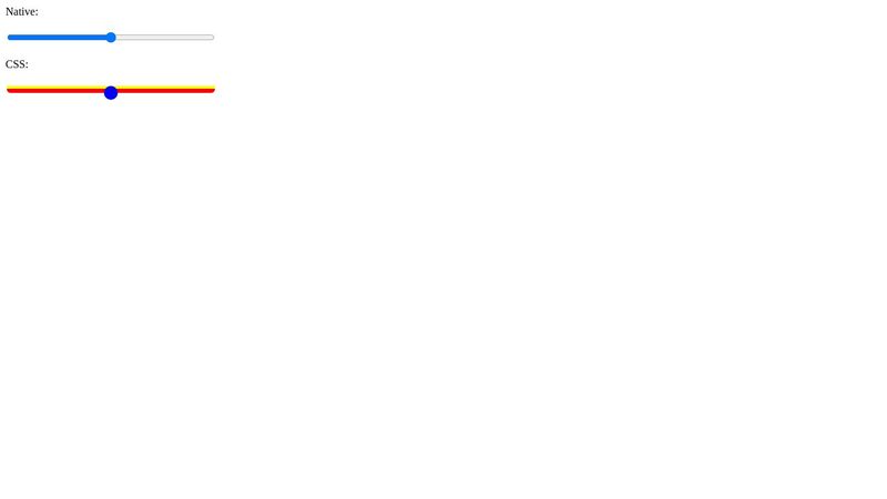 HTML CSS Input Range