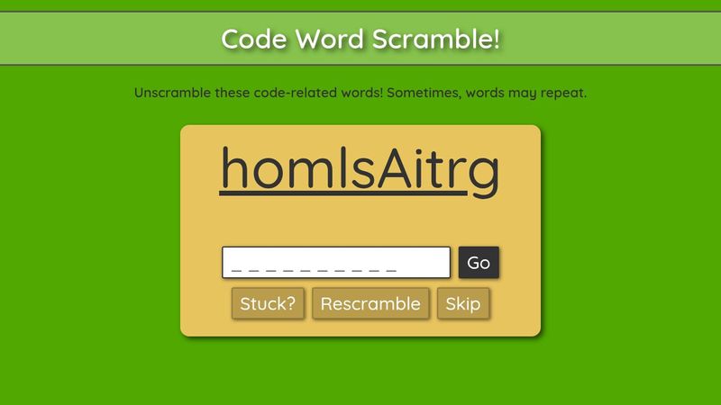 Code Word Scramble