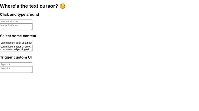 Where's the text cursor? 🧐 🔍