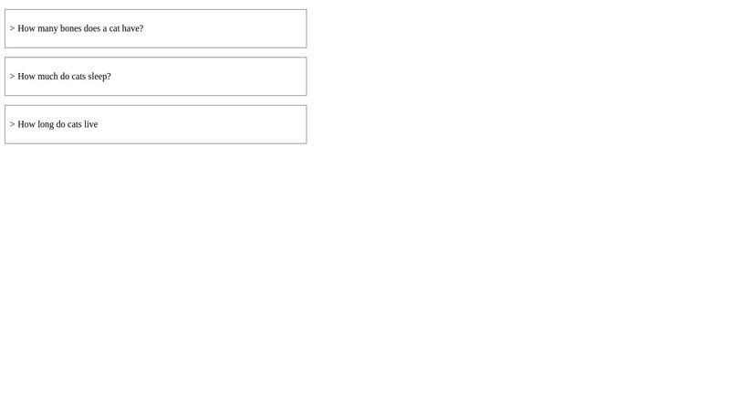 FAQ component - React template