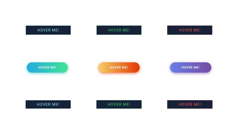 three types of buttons | button hover effect