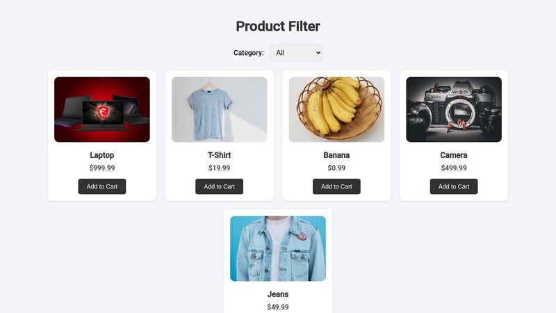 JavaScript Product Filter