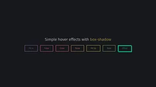 Button hover effects with box-shadow