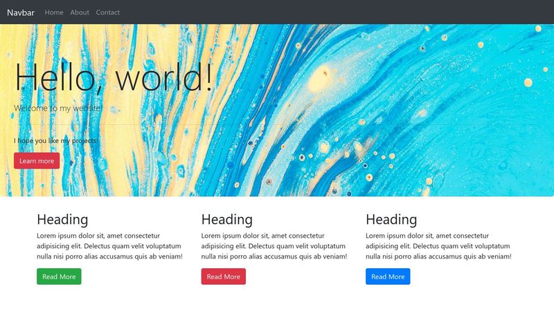 Bootstrap Page De Garde Bootstrap page