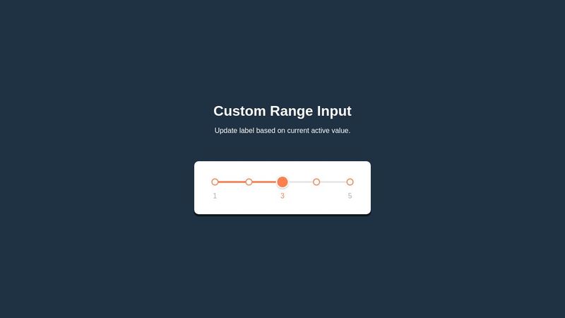 Custom Range Input with Label