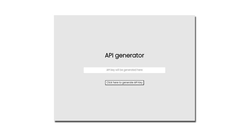 API key generator