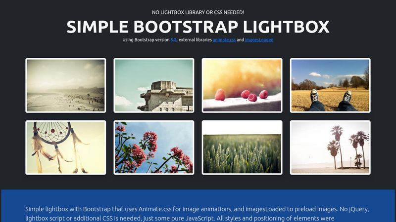 SIMPLE BOOTSTRAP LIGHTBOX