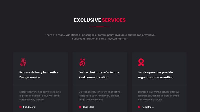 services section html css codepen