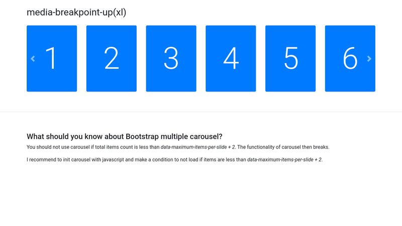 Bootstrap multiple carousel