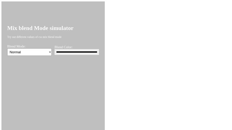 CSS Mix Blend Mode simulator