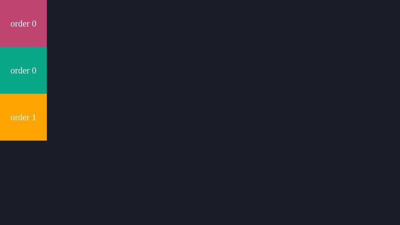 CSS Flexbox Order