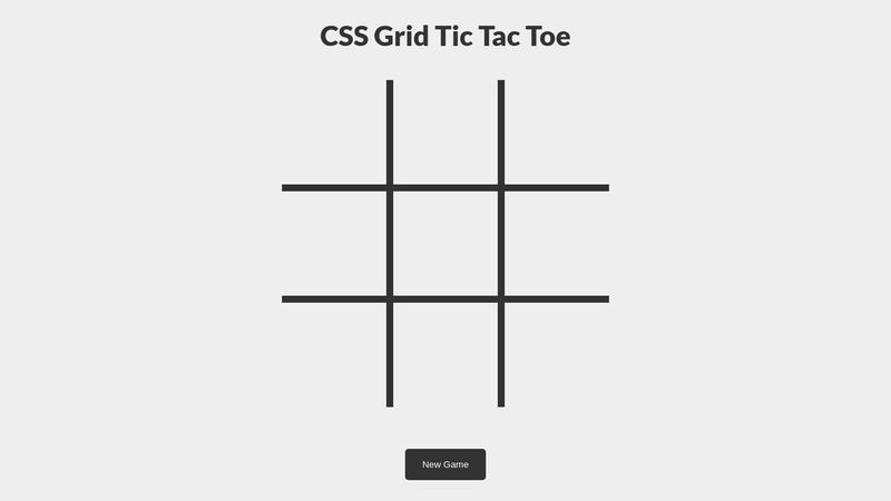 CSS Grid - Tic Tac Toe