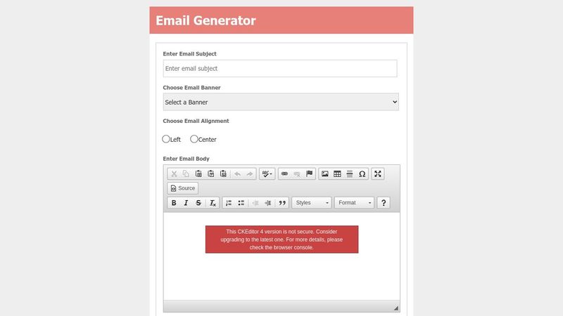 HTML Email Generator