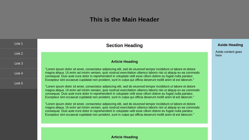 Responsive "Classic Holy Grail" Layout