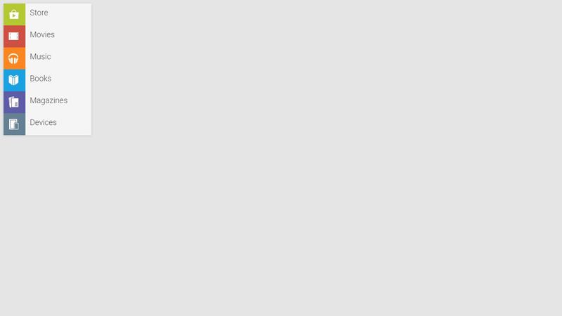Google Play Store Menu