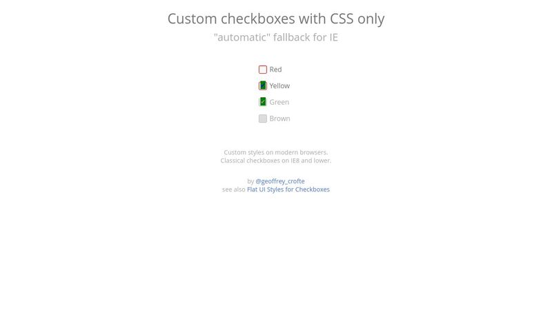 Custom checkboxes with CSS only