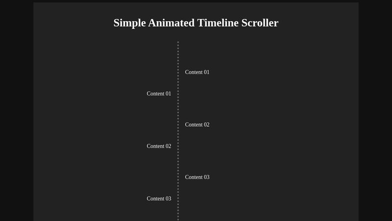 Simple Animated Timeline Scroller