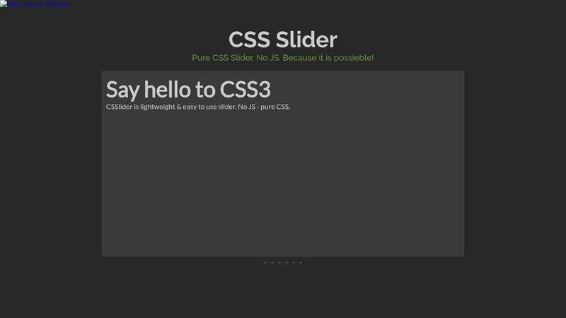 Pure CSS Slider