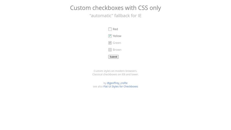 Custom checkboxes with CSS only