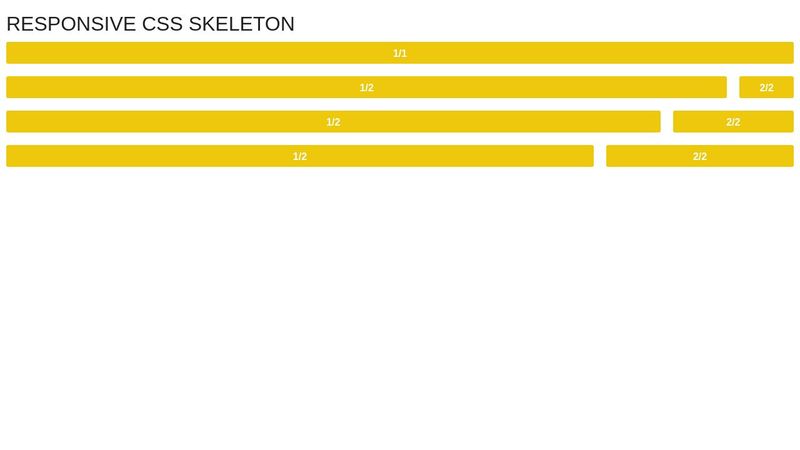 RESPONSIVE CSS SKELETON