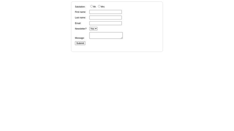 Basic HTML Form
