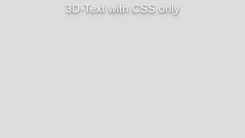 3D-Text effect with CSS only