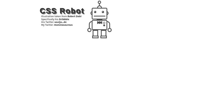 CSS Robot w/ Spinning Bow Tie