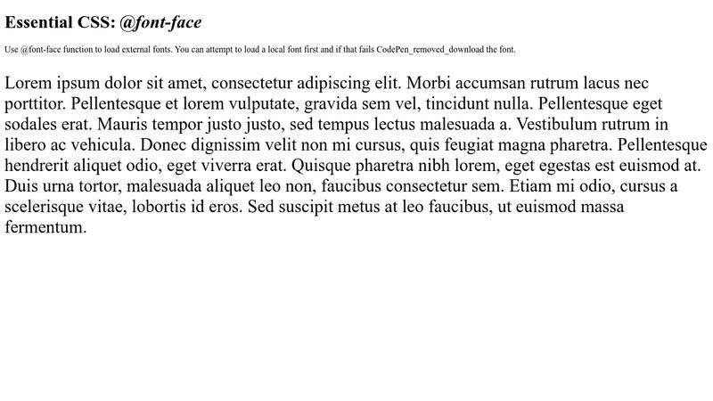 Essential CSS: @font-face