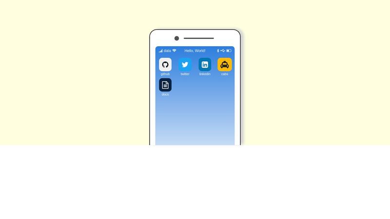 CSS Smartphone with app icons