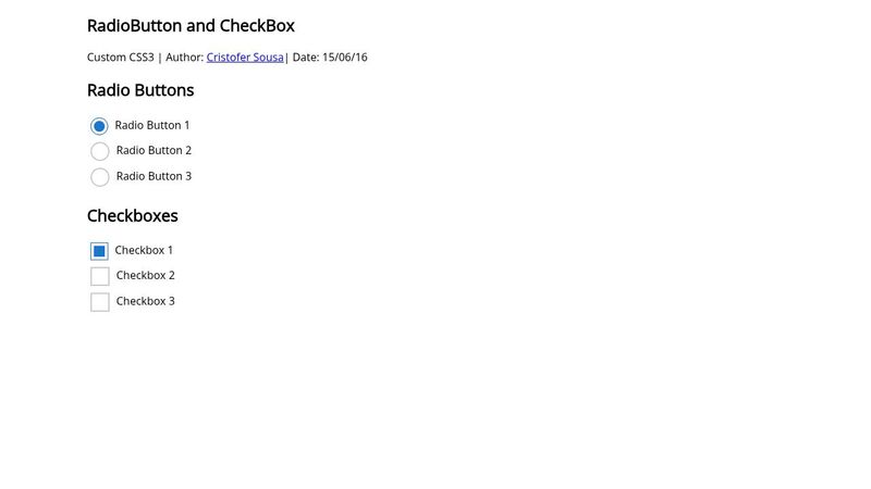 CheckBox + Input Radio - Custom