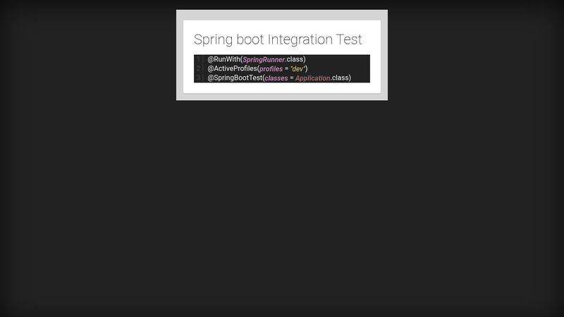 Spring boot Integration Test