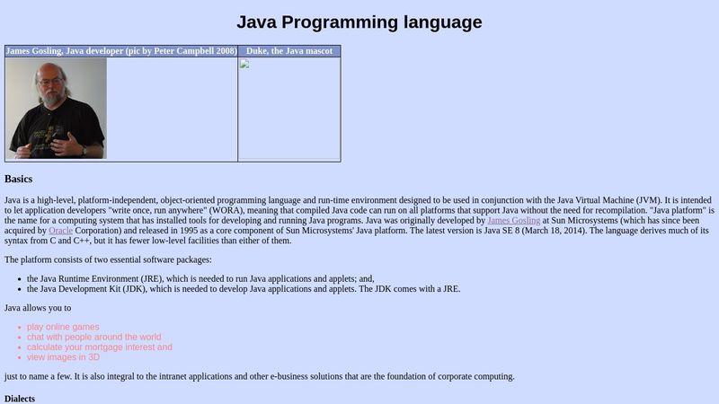 Java programming language
