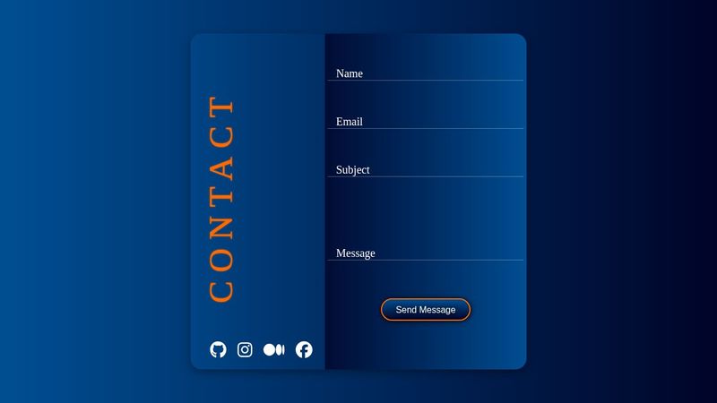 Simple Contact Form Using CSS