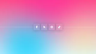 Social Media Glass Icon Hover Effects