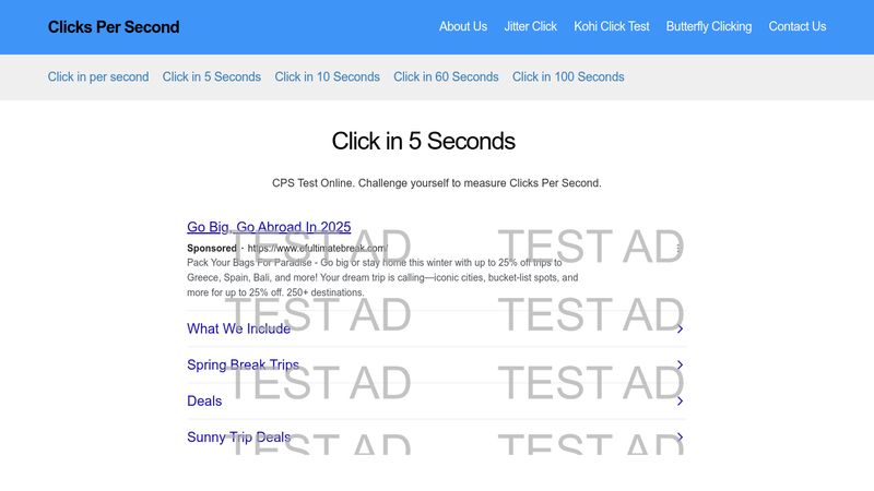 Challenge yourself with the Kohi Click Test!, by CPS Test